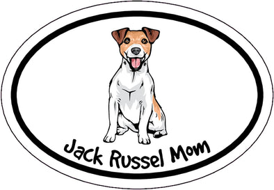 Oval Jack Russel Mom Magnet - Dog Breed Magnet