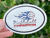 Pickleball Champion Vinyl Decal - Pickle Ball Bumper Sticker