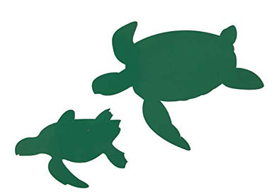 Custom Mother and Baby Sea Turtle Vinyl Decal - Beach Bumper Sticker, For Laptops, Cooler or Car Windows, Turtle Sticker-WickedGoodz