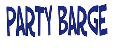 Custom Party Barge Boat Vinyl Decal - Boating Bumper Sticker, - Pick Size and Color-WickedGoodz