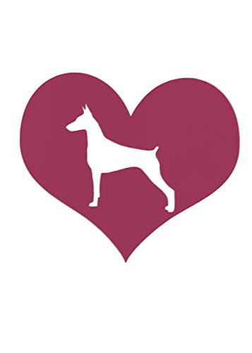 Custom Heart Doberman Dog Vinyl Decal-WickedGoodz