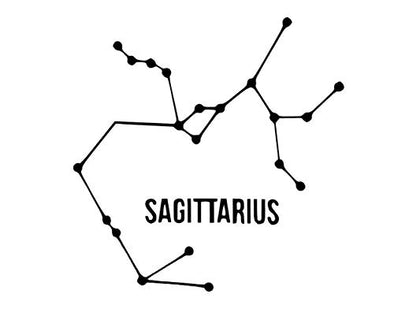 Custom Vinyl Star Constellation Sagittarius Decal - Astronomy Bumper Zodiac sticker, for Tumblers, Laptops, Car Windows - Pick Size and Color-WickedGoodz