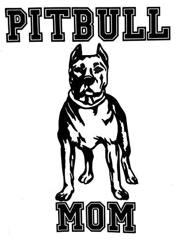 Custom PitBull Mom Vinyl Decal - Personalized Pit Bull Dog Breed Bumper Sticker, for Laptops or Car Windows - Pick Size and Color-WickedGoodz