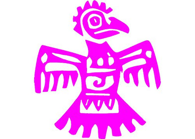 Pink Aztec Eagle Vinyl Window Decal-WickedGoodz