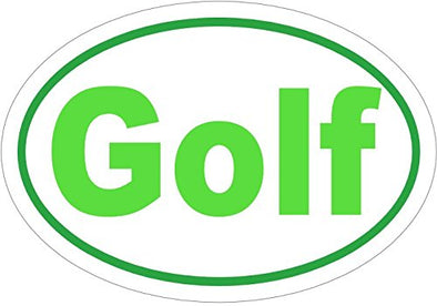 WickedGoodz Oval Vinyl Green Golf Decal - Sports Bumper Sticker - Perfect Golfing Gift-WickedGoodz