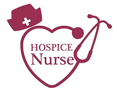 Custom Hospice Nurse Stethoscope Vinyl Decal Nursing Student Bumper Sticker-WickedGoodz