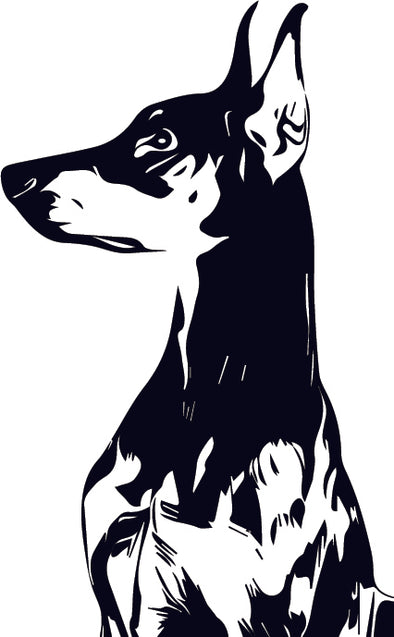 Custom Doberman Pinscher Vinyl Decal - Pick your Size and Color