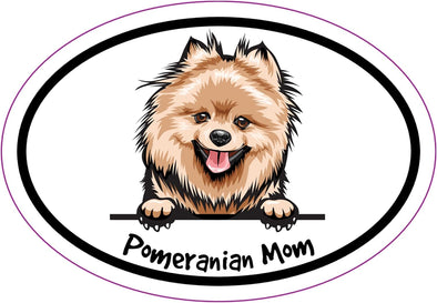 Oval Pomeranian Mom Magnet - Dog Breed Magnet