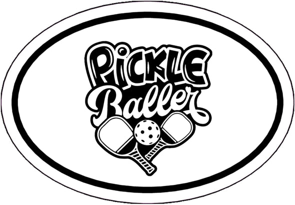 Pickleballer Vinyl Decal - Pickle Ball Bumper Sticker