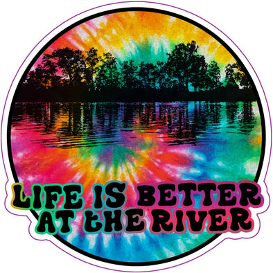 Life is Better at The River Vinyl Decal - Outdoors Bumper Sticker
