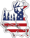 Deer Trout Wilderness Magnet - American Flag Sportsman Magnet