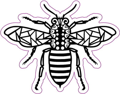 Tribal Bee Magnet - Honey Bee Magnetic Car Decal