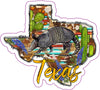 Texas Armadillo Vinyl Decal - Western Bumper Sticker