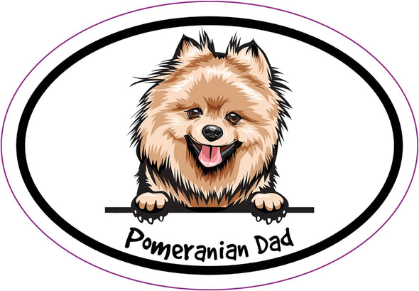 Oval Pomeranian Dad Magnet - Dog Breed Magnet
