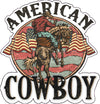 American Cowboy Vinyl Decal - Western Bumper Sticker