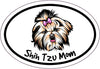 Oval Shih Tzu Mom Magnet - Dog Breed Magnet