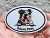 Oval Bulldog Mom Magnet - Dog Breed Magnet