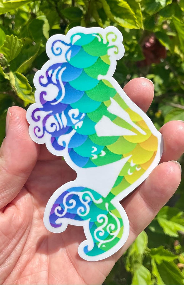 Scaled Mermaid Vinyl Decal - Beach Bumper Sticker
