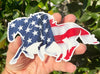 American Flag Horses Vinyl Decal - Western Bumper Sticker