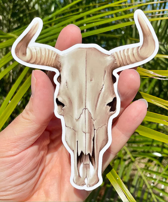 Bull Skull Vinyl Decal