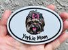 Oval Yorkie Mom Magnet - Dog Breed Magnet
