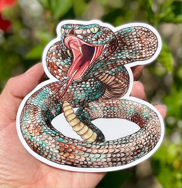 Western Rattlesnake Vinyl Decal - Snake Bumper Sticker