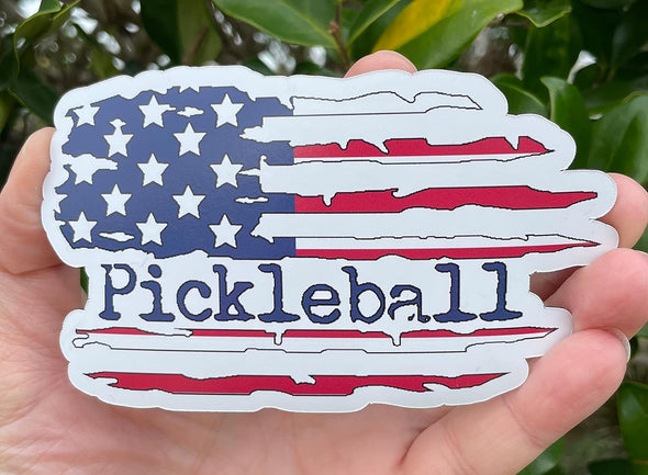 American Flag Pickleball Magnet