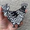 Mother Hen Chicken Magnet - Chicken Magnetic Car Decal
