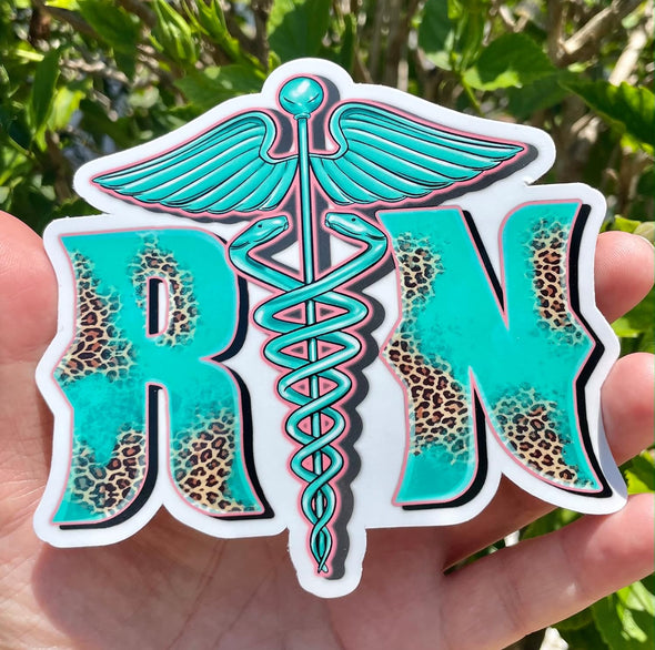 Registered Nurse Vinyl Decal - RN Nurse Bumper Sticker