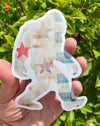 Bigfoot Distressed Flag Vinyl Decal - Sasquatch Bumper Sticker