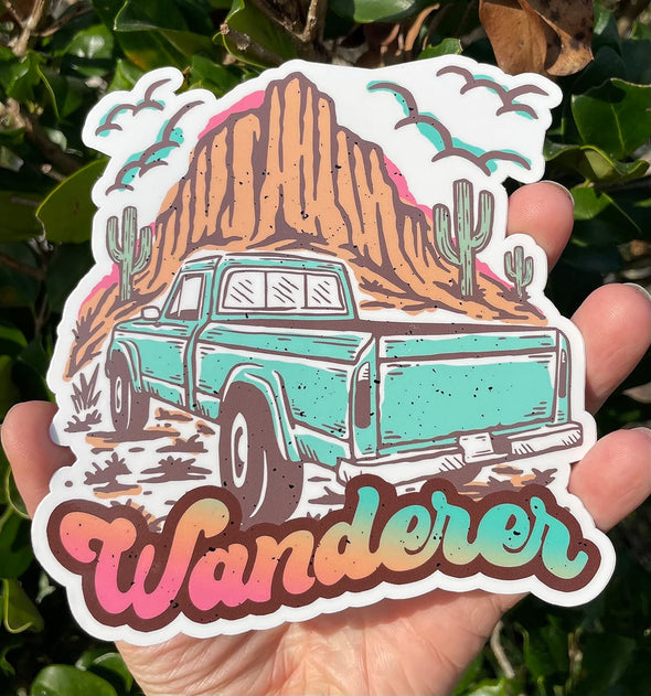 Desert Wanderer Vinyl Decal - Western Bumper Sticker