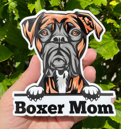 Boxer Mom Sticker, Dog Mom Decal