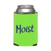 Green Moist Can Cooler - Funny Insulated Beer Can Cooler - Moist with Definition Collapsible Can Sleeve - 12 oz Beer Can Foam Hugger - Beer Sleeve - Wedding Gift - Made in the USA-WickedGoodz