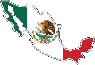 Mexico Vinyl Decal - Mexican Flag Bumper Sticker