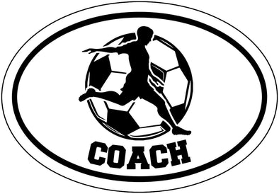 Soccer Coach Vinyl Decal - Football Bumper Sticker