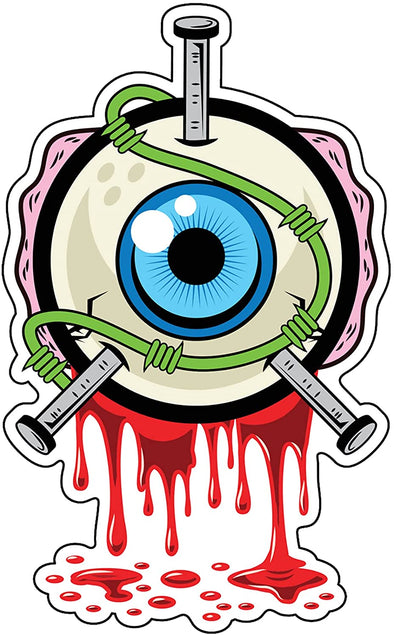 Bloody Eyeball Vinyl Decal - Pop Horror Bumper Sticker