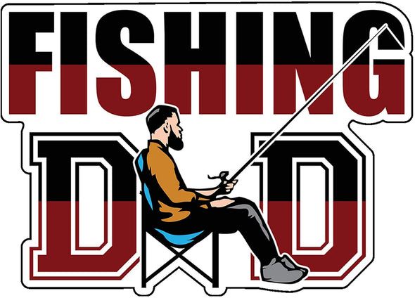 Fishing Dad Vinyl Decal - Fisherman Bumper Sticker