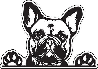 French Bulldog Decal - Dog Paws Breed Bumper Sticker