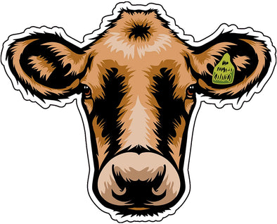 Cute Cow Vinyl Decal - Funny Cow Bumper Sticker