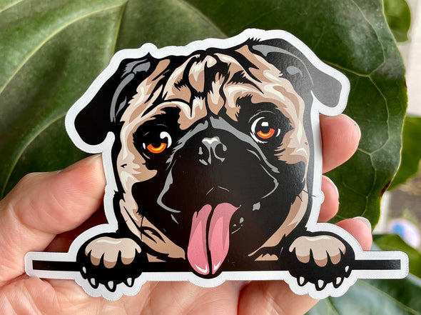 Funny Pug Dog Magnet 5 inches