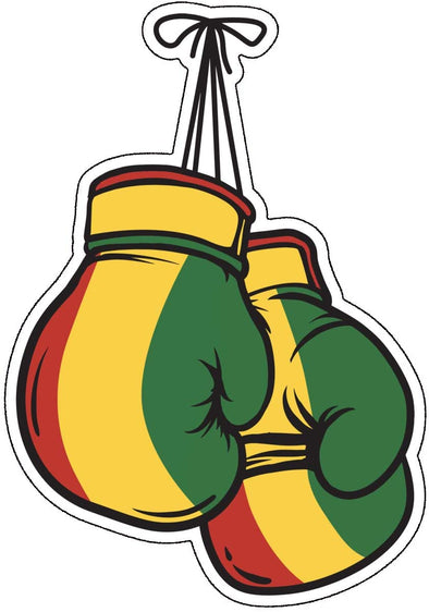 Jamaica Rasta Boxing Gloves Decal