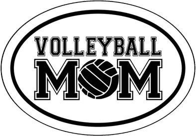 Oval Volleyball Mom Vinyl Sticker