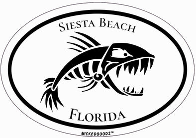 Oval Siesta Key Decal - Bonefish Florida Sticker