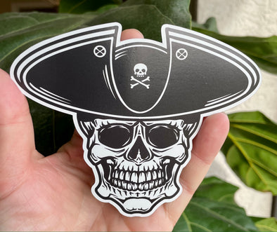 Pirate Captain Skull Magnet - Jolly Roger Magnetic Car Decal
