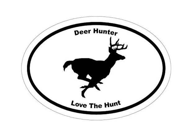 Whitetail Deer Decal, Love The Hunt Deer Hunting Bumper Sticker, Hunting Sticker