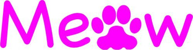 WickedGoodz Pink Meow PAW Vinyl Window Decal Transfer - Cat Bumper Sticker - Perfect Cat Gift-WickedGoodz