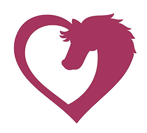 Custom Heart Shaped Horse Vinyl Decal Equestrian Bumper Sticker-WickedGoodz