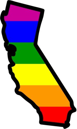 WickedGoodz Vinyl Rainbow California Decal, Gay Pride Bumper Sticker, Perfect Pride Gift-WickedGoodz