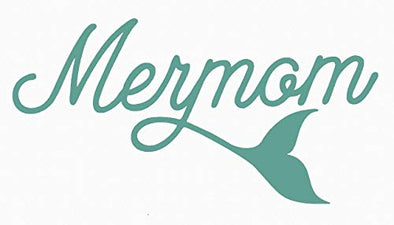 Custom Mermaid Mom Decal - Beach Bumper Sticker, for Tumblers, Laptops, Car Windows - Mother Ocean Gift-WickedGoodz