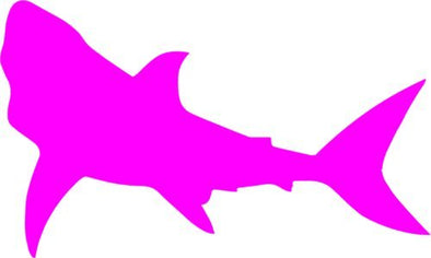 WickedGoodz Pink Shark Vinyl Window Decal Transfer - Shark Bumper Sticker - Perfect Fisherman Beach Ocean Lover Gift-WickedGoodz